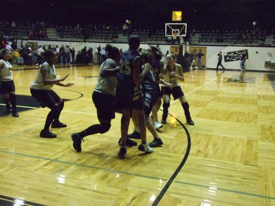 Image: Gladiator defense — Waxahachie was surrounded by Lady Gladiators with no way to retreat.
