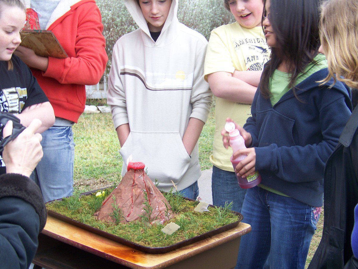 Image: Lupita Rincon’s Erupting Volacano — “I had lots of fun doing this project,” said Lupita.