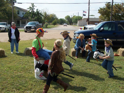 Image: Giddy up — Clay the Clown entertained the children.