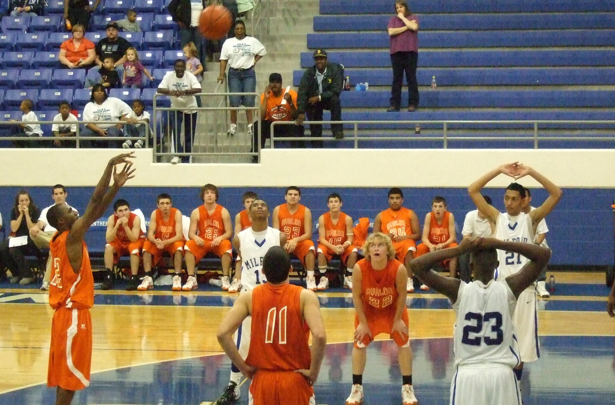 Image: Hughes sinks his freethrows