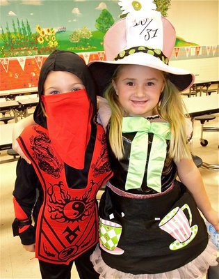 Image: Enjoying dress-up day — Neat costumes made the school day even more fun.