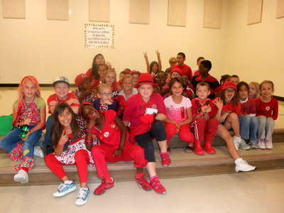 Image: Third Graders Wear Red — These third graders were serious about red.