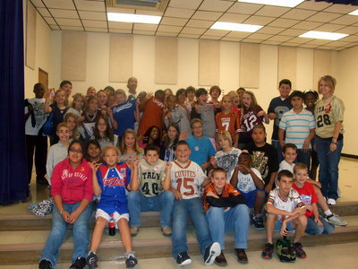 Image: Fifth Grade Sports Jerseys — They are in the spirit.