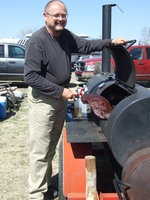 Image: Mike Blackburn  — Mike Blackburn showing us his delicious brisket that earned him first place in the Brisket category. Mike is from Crandall, Texas.