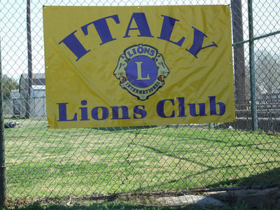 Image: This is the Place — Italy Lions Club marked the spot with their sign to say you are at the right place.