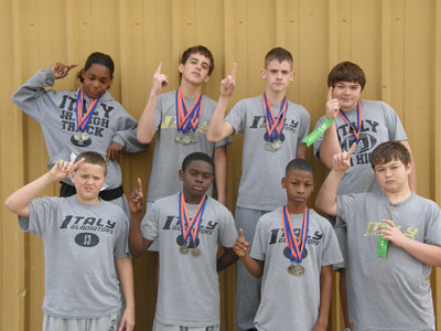 Image: 7th Grade Boys 2009 Track Team — The 7th Grade Boys 2009 Track Team shows who’s #1 after finishing in 1st place in the overall after the Dallas Gateway track meet.