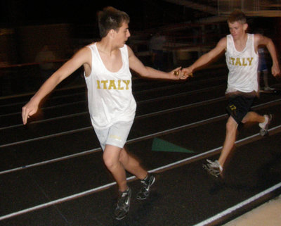 Image: Medrano and Wood — Running for the 7th Grade Track Team are Cody “Mad Rhino” Medrano and Justin “Woosh” Wood.