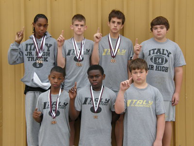 Image: The 7th Grade Boys — The 7th Grade Boys after the Mildred track meet.