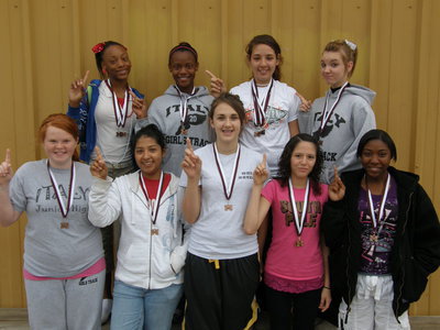 Image: The 8th Grade Girls — The 8th Grade Girls after the Mildred meet.