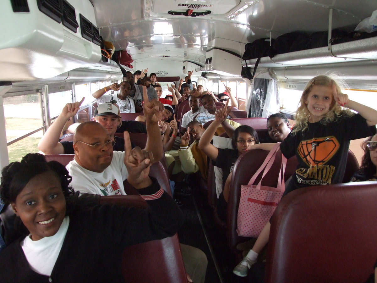 Image: Who’s number 1? — The Gladiators load the bus and tear off to Abilene.