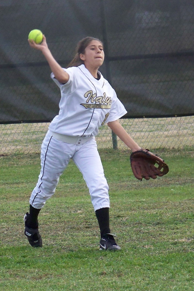 Image: Alma Suaste — Alma’s batting was rock solid during the game against Rice, batting a .500.