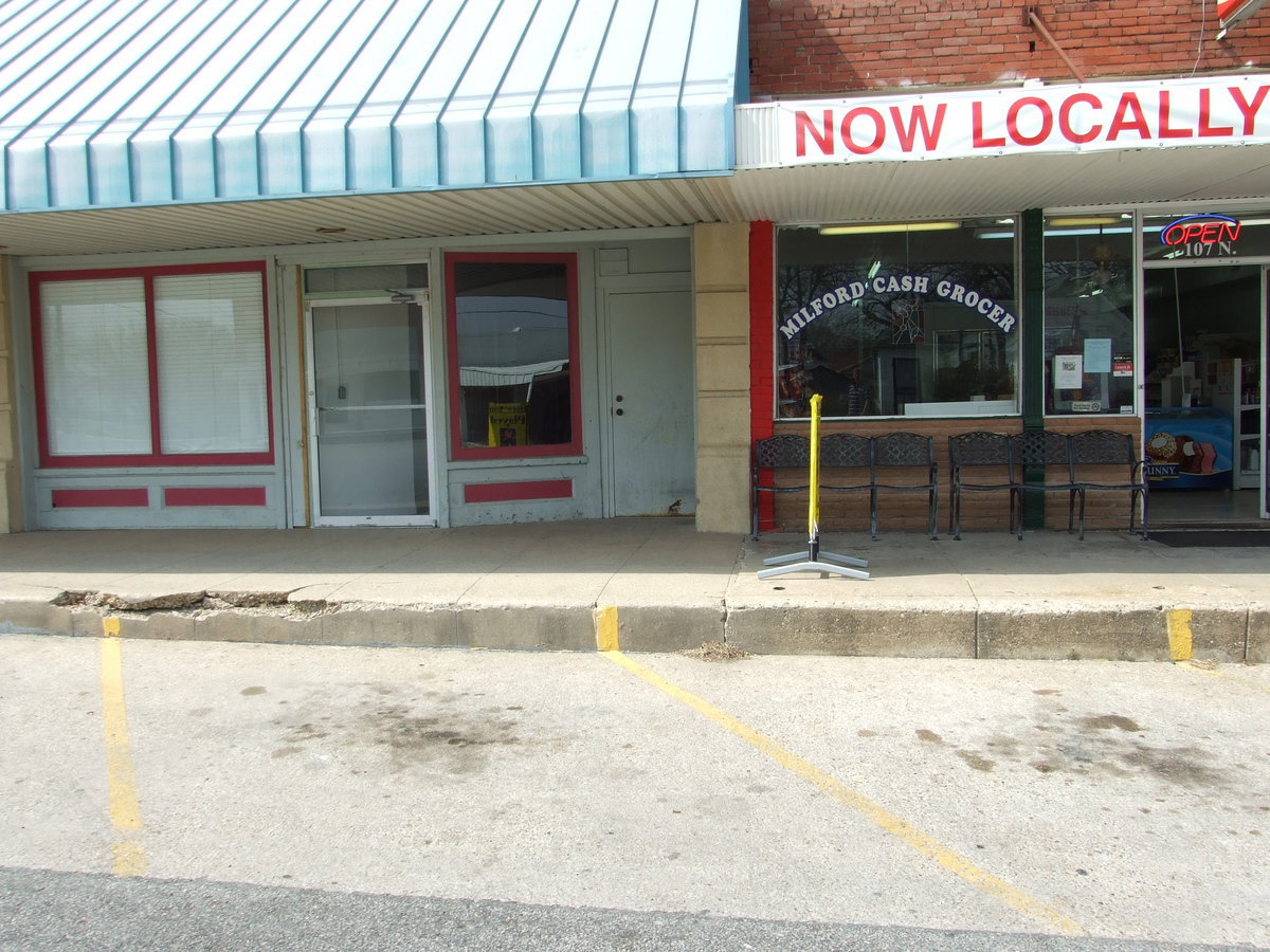 Image: This is the Place — The First Baptist Church of Milford’s new place designated for their new contemporary worship service is right next door to Milford Cash Grocery.