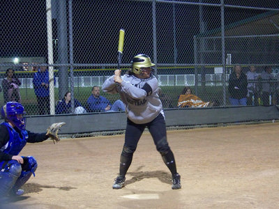 Image: Nikki’s up — Nikki Brashear (Sophomore) is up to bat.