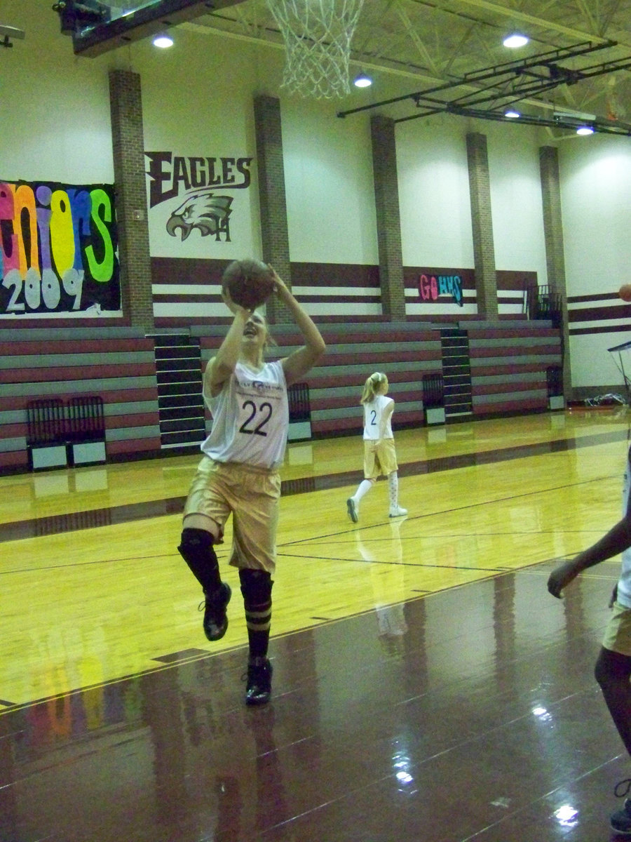 Image: Lewis lays it up — Double deuce, Jaclynn “Big Shot” Lewis, had a hot hand against Hillsboro Red.