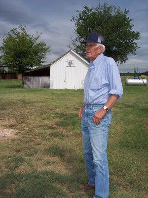 Image: On his Maypearl ranch — Mr. Dawson on his Maypearl ranch says the land he loves affords him a tranquil lifestyle.
