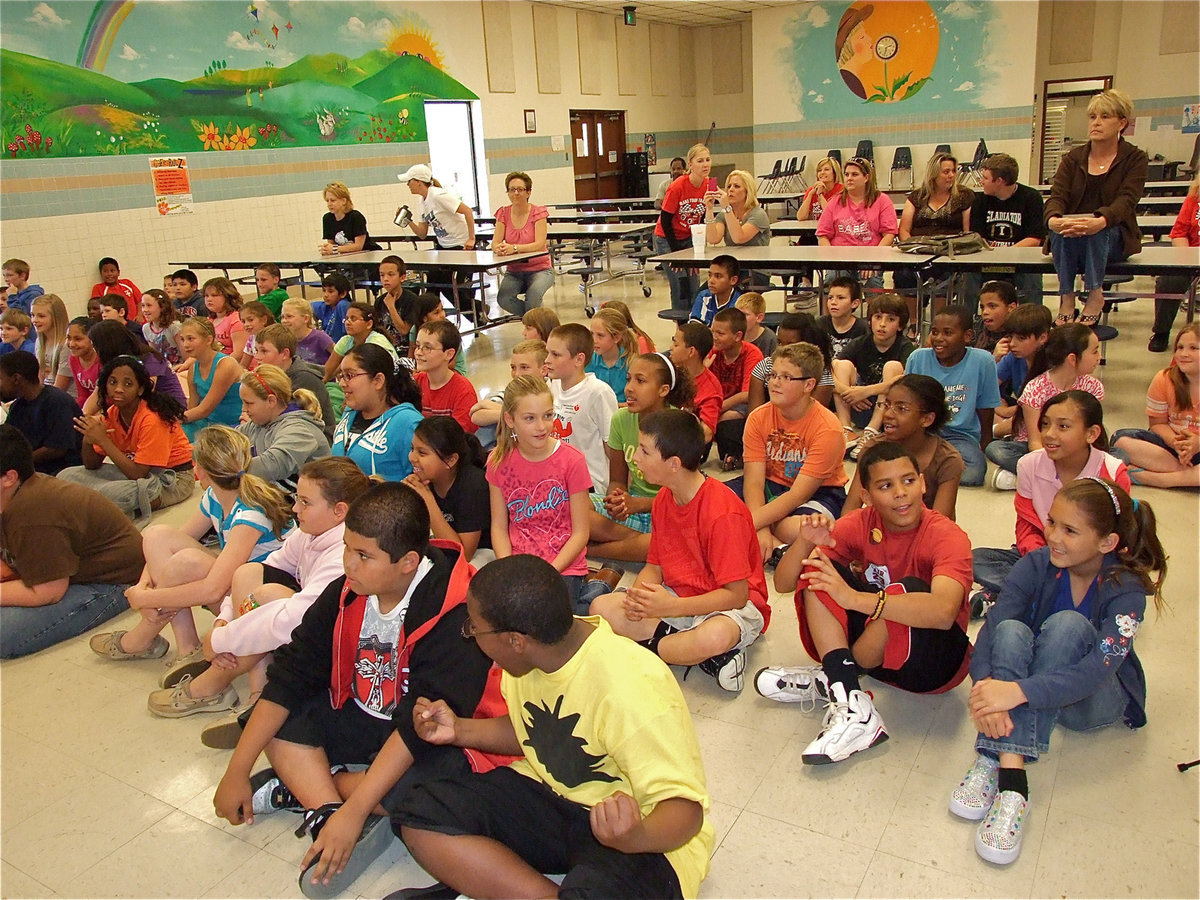 Image: Stafford 5th graders are honored during TAKS Pep Rally — The Stafford Elementary 5th graders enjoy a TAKS pep rally held in their honor, on Friday, to help instill motivation and confidence before taking the tests on Monday and Tuesday.