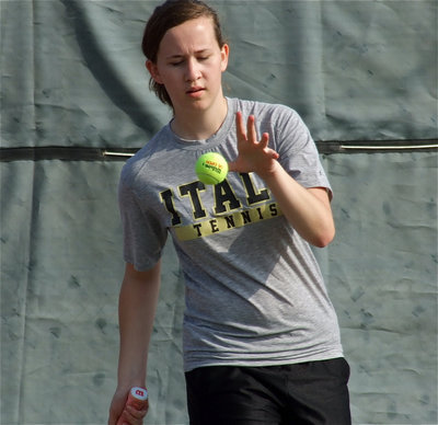 Image: Lisa improves her game — Lisa Olschewsky played two rounds of tennis on Saturday with her best performance coming in round two against Malakoff.