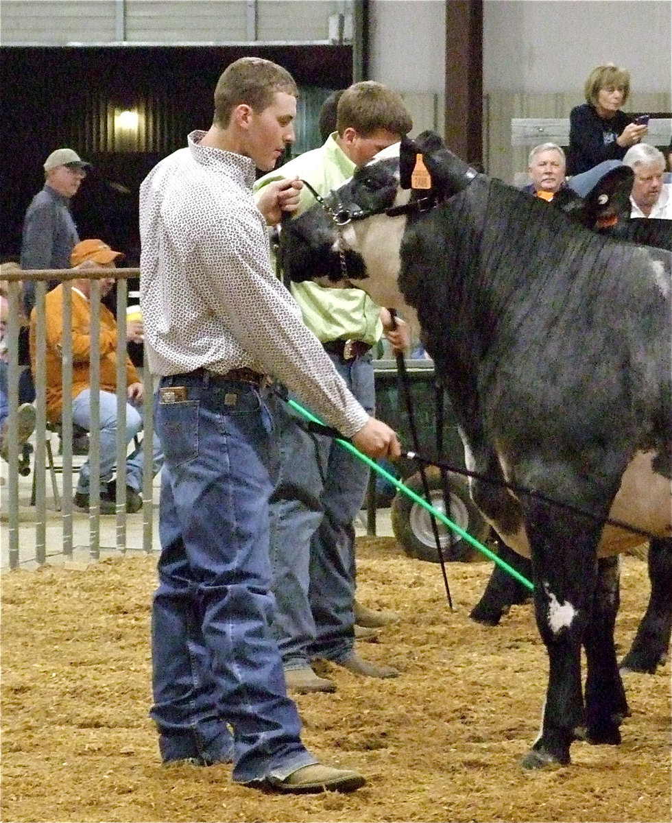 Image: Kyle has style — Kyle Wilkins represents Italy within the show area later in the evening.