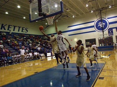 Image: Taking over — Jasenio Anderson(11) rises to the challenge against Hearne.