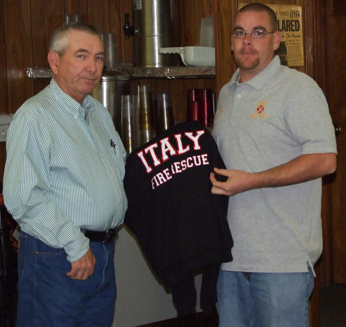 Image: Firefighter of the year — Lt. Brad Chambers was chosen by fellow firemen as “Firefighter of the Year”.