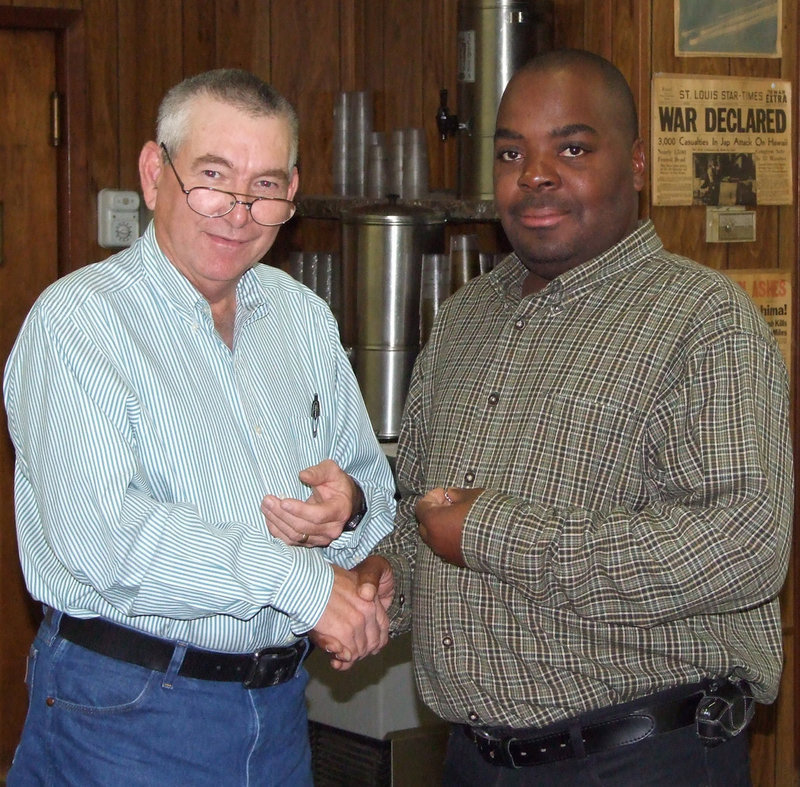 Image: Lynn Lambert — Lynn Lambert received his 15 year pin from Chief Chambers.