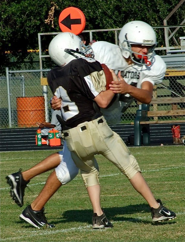 Image: Chace makes tackle — Italy’s Chace McGinnis(84) was an animal against the Jaguars according to coach Josh Ward.