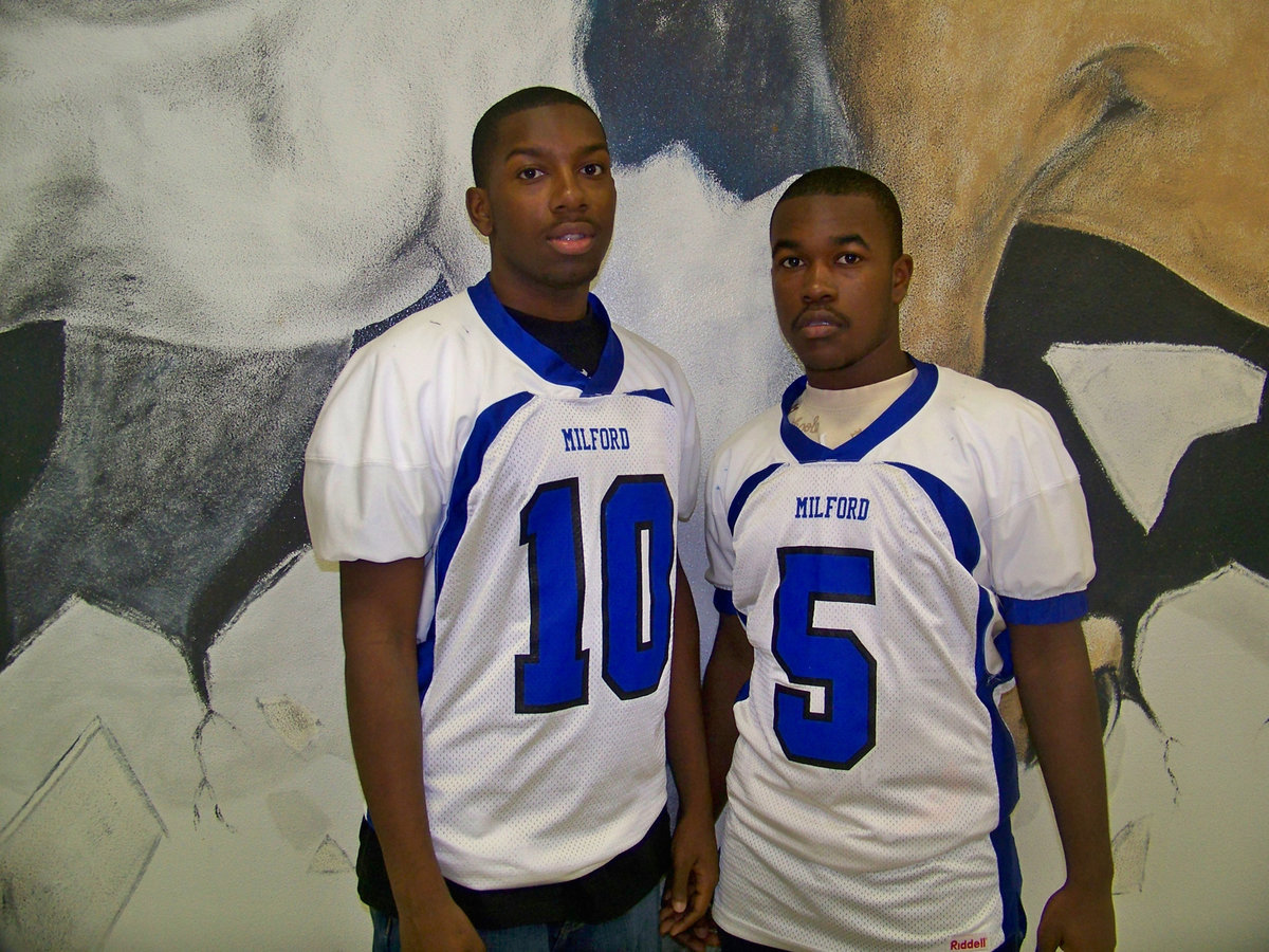 Image: All-District 2nd Team Defense — Jamie Johnson #10 and Adrian Pendleton #5