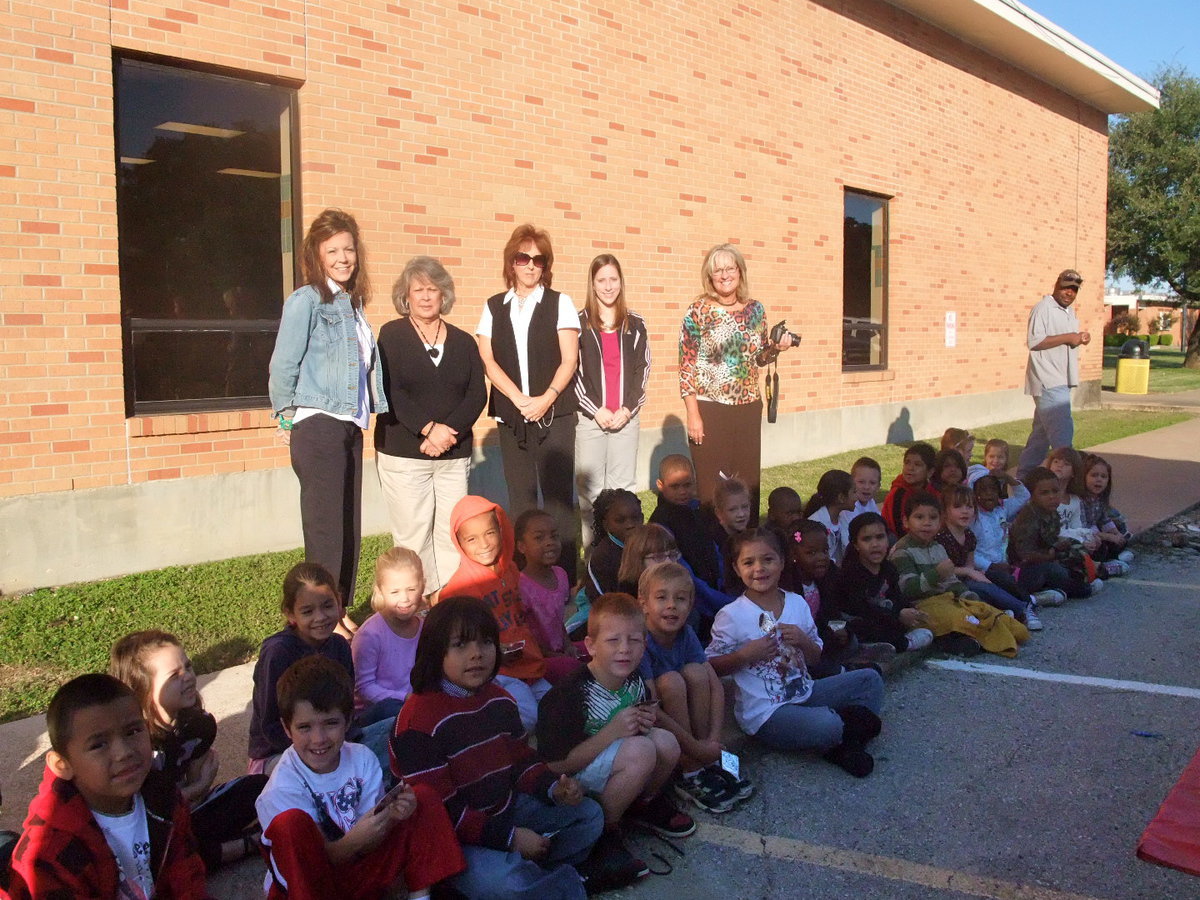 Image: Teachers, Principal and Students — Tammy Wallis was busy taking pictures of teachers, students and firemen.