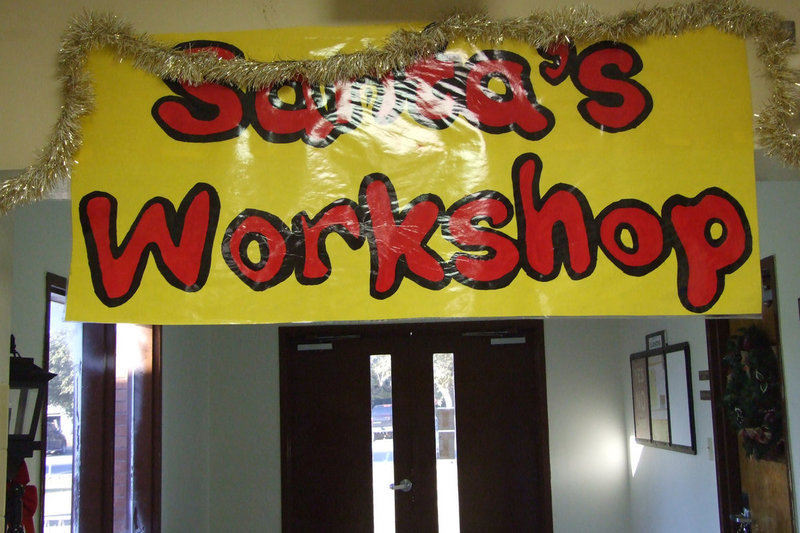 Image: Santa’s Workshop — The 7th grade took care of Santa’s workshop.