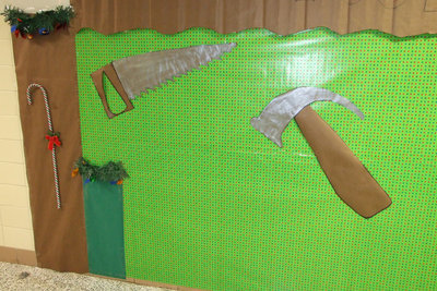 Image: Tools hang in the hallway — Santa’s tools are handy for making toys for all the children.