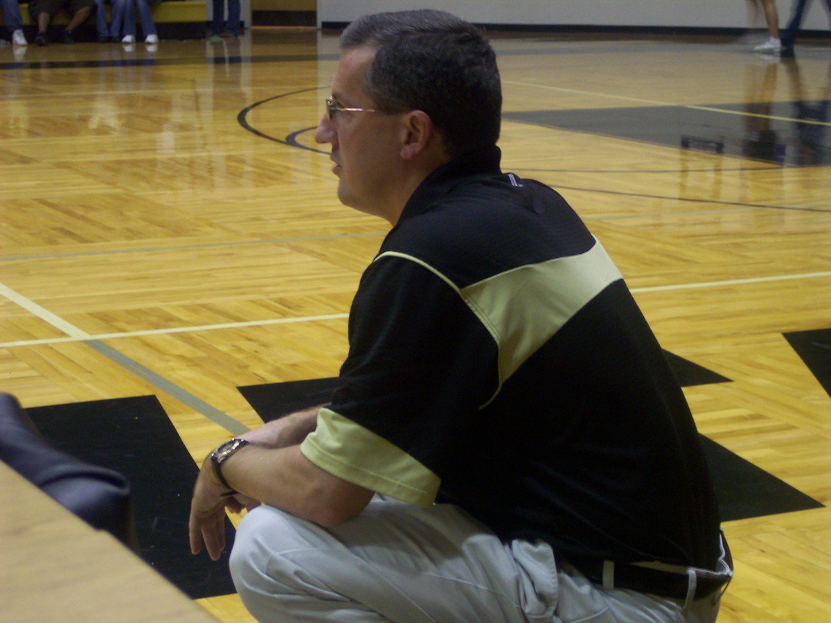 Image: Head Basketball Coach Kyle Holley — Head Basketball Coach Kyle Holley was active during the Italy game against All Saints in the second round of the Italy Invitational Tournament. Italy won the game 68-56 and will play for the championship Saturday, December 6th at 7:30 p.m.