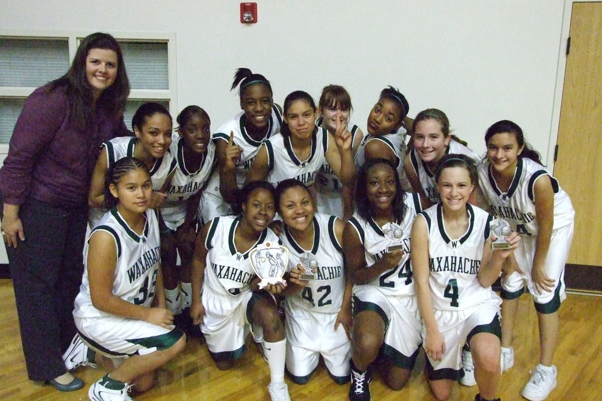 Image: Tournament Champions — The Waxahachie JV Lady Indians won the Italy Invitational Tournament with a decisive victory over the Italy Lady Gladiators by a score of 53-39 in the Championship game.