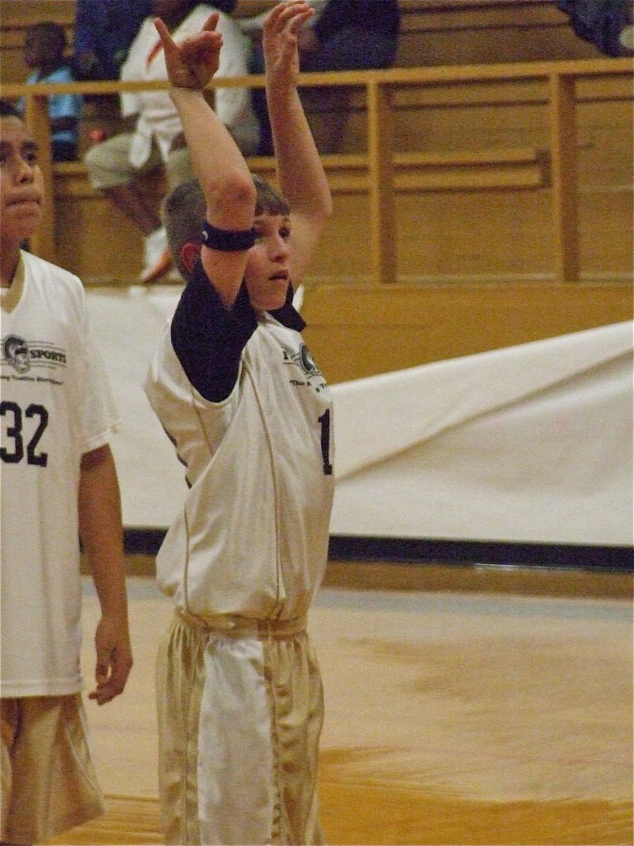 Image: Caden Petrey(10) — Caden Petrey(10) takes his free shot at halftime.