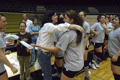 Image: Jelly and Coach Windham — The Seniors said goodbye to their coaches.