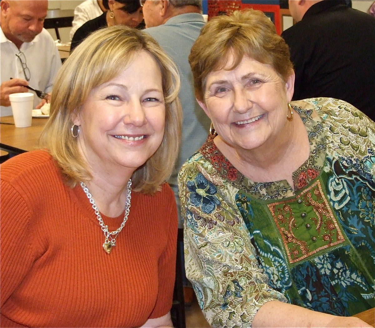 Image: Proud family — Diana Scott Herrin and Wanda Scott enjoy their BBQ and all the guests.