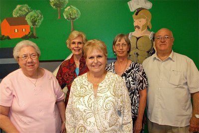 Image: Class of 1960 — The Italy High School class of 1960 represented by: Peggy Brown McDaniel, Sue Davis Batte, Annette Ince Hooser, Margaret Feaster Epperson and Garlin Bell.