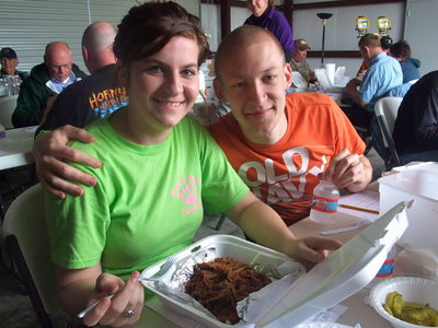 Image: Erika Camp and Ben Smith — Erika and Ben were judging the pork but and said it was really good!