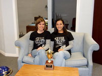 Image: Jenna and Kasey — Jenna Chambers and Kasey Montgomery (co-captains for relay for life) guided their team to another win.