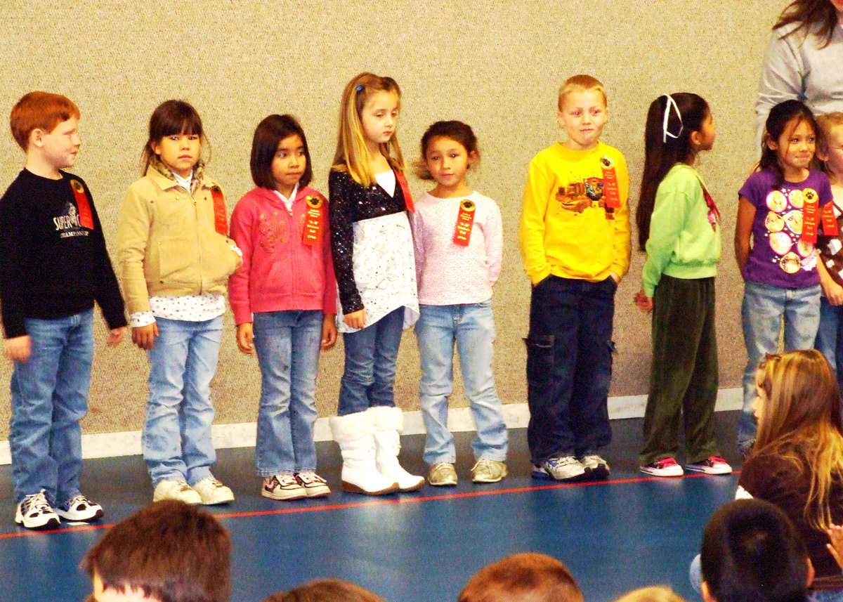 Image: First Graders — These first graders earned all A’s and B’s.