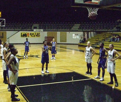 Image: Lady Pirates Prevail — L. Taylor #10 scored 8 points, making both free throws.