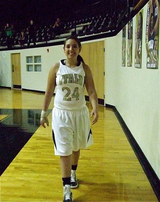 Image: Alyssa’s happy — Lady Gladiator Alyssa Richards is excited about Pack The Dome Night.