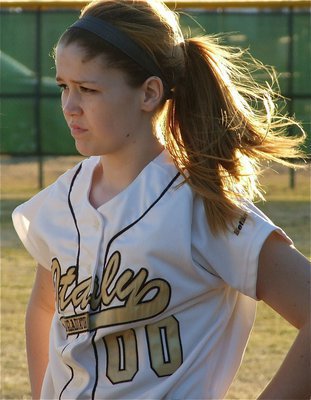 Image: Paige Westbrook — Paige Westbrook will follow in her sister’s cleat prints as a member of the Lady Gladiator softball team. Sister, Courtney Westbrook, was on hand to watch her younger sister and former teammates take on the Lady Bulldogs of Palmer.
