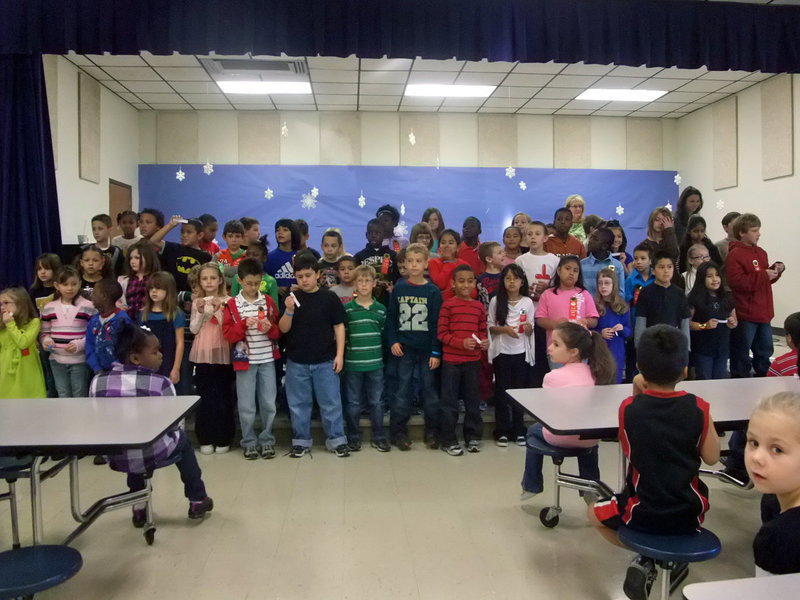 Image: Ice Pop winners — These students received a free ice pop and an extra recess for not loosing any tiger paws.