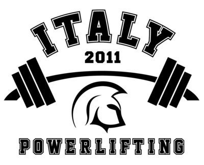 Image: Strong Shirt — The 2011 Italy Powerlifting shirt design.