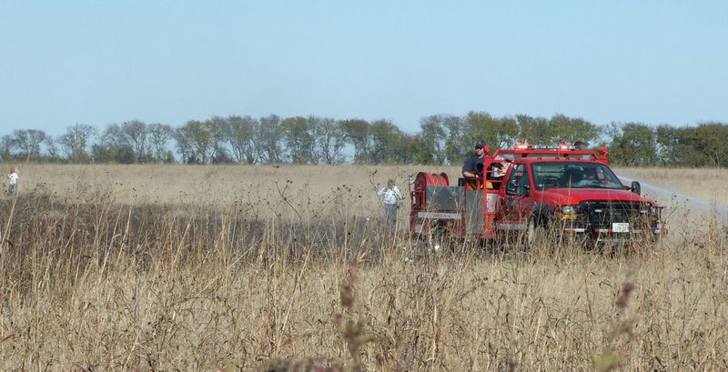 Image: The Brush Truck — Italy firemen and the brush truck contained the fire.