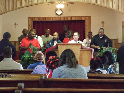 Image: There will be rejoicing — The Union Missionary Baptist Church choir lead the singing.
