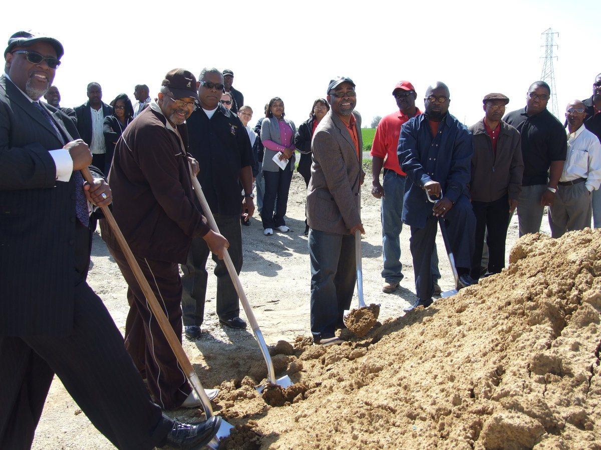 Image: Union Missionary Baptist Church has groundbreaking — Pastor Algua R. Isaac, church members and friends gather at the groundbreaking ceremony on Saturday morning.  It was a great day for it.