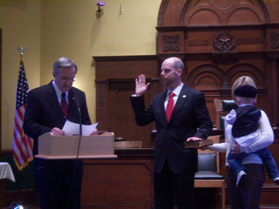 Image: Patrick Wilson was sworn in as County Attorney