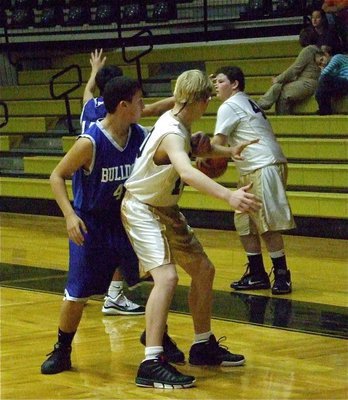 Image: I’m open! — Cody Boyd(10) battles to get open for teammate John Byers(44) who is trying to inbound the ball.