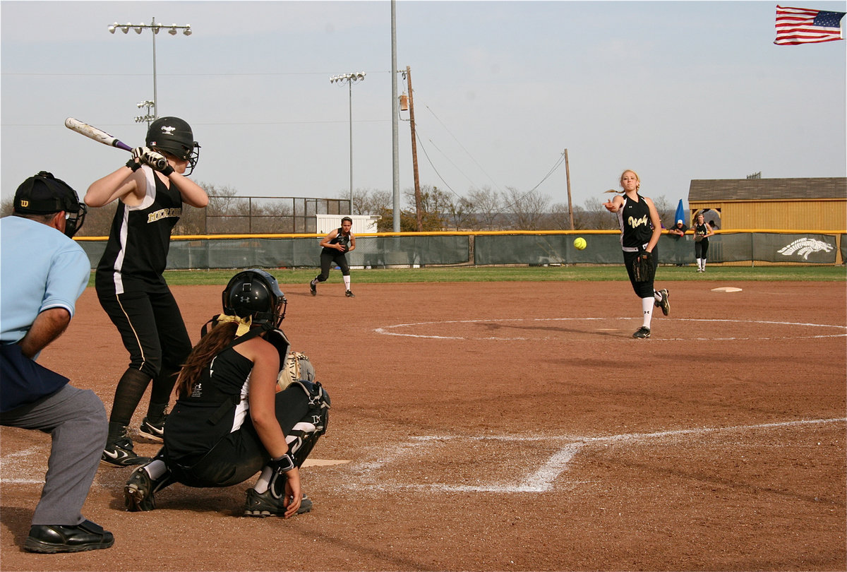 Image: She’s still throwing… — Relentlessly, Megan Richards pitched the whole tournament for the Lady Gladiators. In fact, Richards has finished every game from the mound this season.